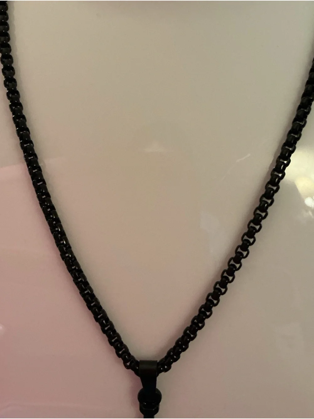 Black Three Nailed Cross Pendant 22” Necklace for Men - nwot